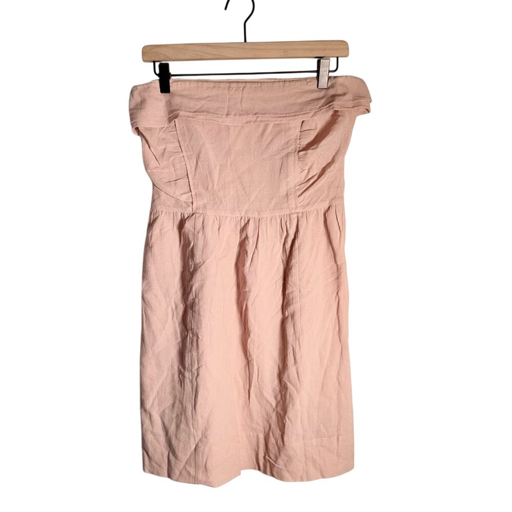 COMPTOIR DES COTONNIERS cotton ruffle mini summer vacation strapless dress 38